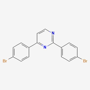 molecular formula C16H10Br2N2 B3044476 Pyrimidine, 2,4-bis(4-bromophenyl)- CAS No. 100097-62-9