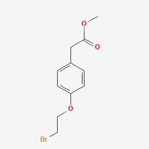 molecular formula C11H13BrO3 B3044509 Benzeneacetic acid, 4-(2-bromoethoxy)-, methyl ester CAS No. 100125-95-9