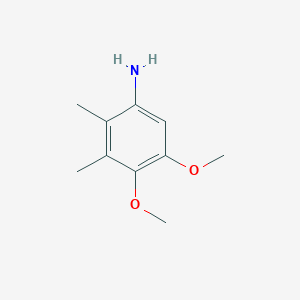 molecular formula C10H15NO2 B3044519 Benzenamine, 4,5-dimethoxy-2,3-dimethyl- CAS No. 100132-28-3