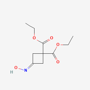 molecular formula C10H15NO5 B3044522 1,1-Cyclobutanedicarboxylic acid, 3-(hydroxyimino)-, diethyl ester CAS No. 100132-82-9