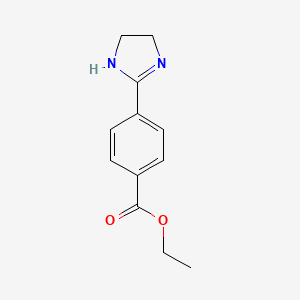 molecular formula C12H14N2O2 B3044526 ethyl 4-(4,5-dihydro-1H-imidazol-2-yl)benzoate CAS No. 100134-80-3