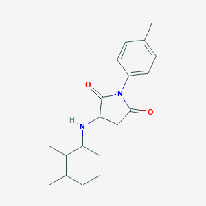 molecular formula C19H26N2O2 B304453 3-[(2,3-Dimethylcyclohexyl)amino]-1-(4-methylphenyl)-2,5-pyrrolidinedione 