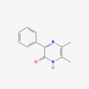 molecular formula C12H12N2O B3044530 2(1H)-Pyrazinone, 5,6-dimethyl-3-phenyl- CAS No. 100142-33-4