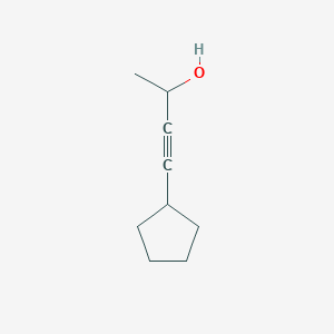 molecular formula C9H14O B3044532 4-Cyclopentylbut-3-yn-2-ol CAS No. 100144-29-4