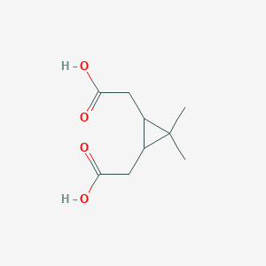 molecular formula C9H14O4 B3044535 2-[3-(Carboxymethyl)-2,2-dimethylcyclopropyl]acetic acid CAS No. 100145-14-0