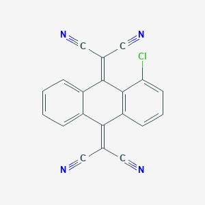 molecular formula C20H7ClN4 B3044538 2,2'-(1-Chloroanthracene-9,10-diylidene)dipropanedinitrile CAS No. 100156-03-4