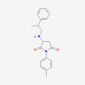 molecular formula C20H22N2O2 B304454 1-(4-Methylphenyl)-3-[(2-phenylpropyl)amino]-2,5-pyrrolidinedione 