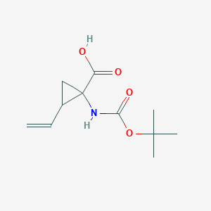 molecular formula C11H17NO4 B3044543 1-{[(叔丁氧基)羰基]氨基}-2-乙烯基环丙烷-1-羧酸 CAS No. 1001667-24-8