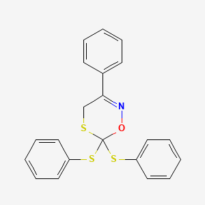 4H-1,5,2-Oxathiazine, 3-phenyl-6,6-bis(phenylthio)-