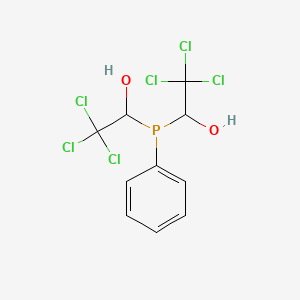molecular formula C10H9Cl6O2P B3044561 1,1'-(Phenylphosphanediyl)bis(2,2,2-trichloroethan-1-ol) CAS No. 100204-54-4