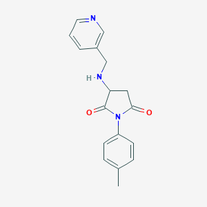 molecular formula C17H17N3O2 B304457 1-(4-methylphenyl)-3-[(3-pyridylmethyl)amino]dihydro-1H-pyrrole-2,5-dione 