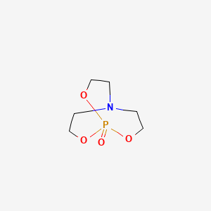 molecular formula C6H12NO4P B3044572 2,8,9-Trioxa-5-aza-1-phosphabicyclo[3.3.3]undecane, 1-oxide CAS No. 10022-55-6
