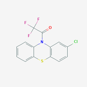 molecular formula C14H7ClF3NOS B3044580 10H-Phenothiazine, 2-chloro-10-(trifluoroacetyl)- CAS No. 100234-25-1