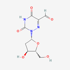 molecular formula C9H11N3O6 B3044587 5-Formyl-6-aza-2'-deoxyuridine CAS No. 100244-19-7