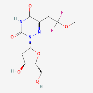 molecular formula C11H15F2N3O6 B3044589 5-(2,2-Difluoro-2-methoxyethyl)-6-aza-2'-deoxyuridine CAS No. 100244-26-6