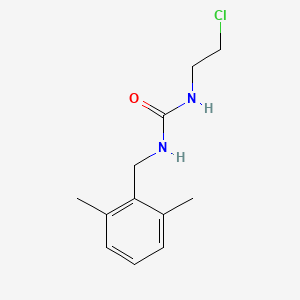molecular formula C12H17ClN2O B3044599 1-(2-Chloroethyl)-3-(2,6-dimethylbenzyl)urea CAS No. 100248-74-6