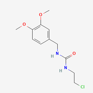 molecular formula C12H17ClN2O3 B3044600 Urea, 1-(2-chloroethyl)-3-veratryl- CAS No. 100248-86-0
