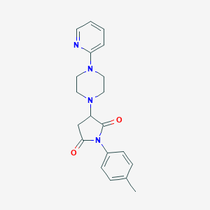 molecular formula C20H22N4O2 B304461 3-(4-Pyridin-2-yl-piperazin-1-yl)-1-p-tolyl-pyrrolidine-2,5-dione 