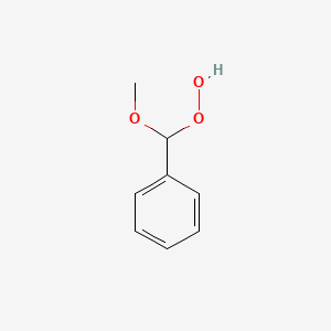 molecular formula C8H10O3 B3044619 Hydroperoxide, methoxyphenylmethyl CAS No. 10027-71-1