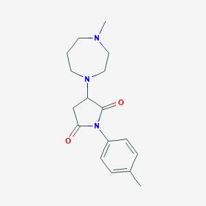 molecular formula C17H23N3O2 B304462 3-(4-Methyl-1,4-diazepan-1-yl)-1-(4-methylphenyl)-2,5-pyrrolidinedione 