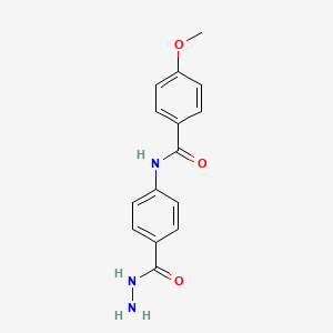 molecular formula C15H15N3O3 B3044623 N-(4-(Hydrazinecarbonyl)phenyl)-4-methoxybenzamide CAS No. 100278-53-3