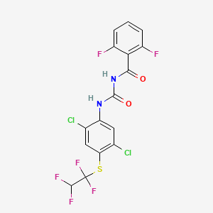 molecular formula C16H8Cl2F6N2O2S B3044626 N-((2,5-Dichloro-4-(1,1,2,2-tetrafluoroethylthio)phenyl)carbamoyl)-2,6-difluorobenzamide CAS No. 100279-18-3