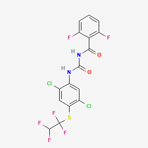 molecular formula C16H8Cl2F6N2O2S B3044626 N-[[2,5-dichloro-4-(1,1,2,2-tetrafluoroethylsulfanyl)phenyl]carbamoyl]-2,6-difluorobenzamide CAS No. 100279-18-3