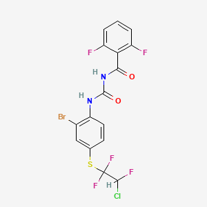 molecular formula C16H9BrClF5N2O2S B3044629 N-((2-Bromo-4-(2-chloro-1,1,2-trifluoroethyl)thiophenyl)carbamoyl)-2,6-difluorobenzamide CAS No. 100279-97-8