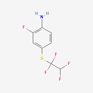 molecular formula C8H6F5NS B3044633 2-Fluoro-4-(1,1,2,2-tetrafluoroethylsulfanyl)aniline CAS No. 100280-10-2