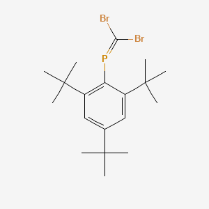 molecular formula C19H29Br2P B3044635 Phosphine, (dibromomethylene)[2,4,6-tris(1,1-dimethylethyl)phenyl]- CAS No. 100281-23-0