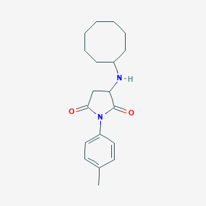 molecular formula C19H26N2O2 B304466 3-(Cyclooctylamino)-1-(4-methylphenyl)-2,5-pyrrolidinedione 