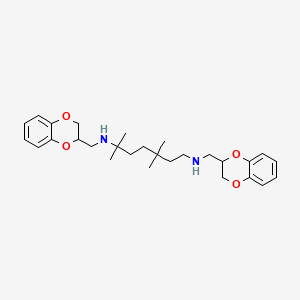 molecular formula C28H40N2O4 B3044660 N,N'-(1,1,4,4-Tetramethylhexamethylene)bis(1,4-benzodioxan-2-methylamine) CAS No. 100310-83-6