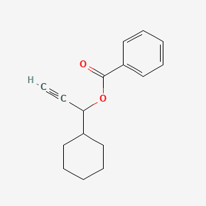 molecular formula C16H18O2 B3044663 Cyclohexanemethanol, alpha-ethynyl-, benzoate CAS No. 100311-32-8