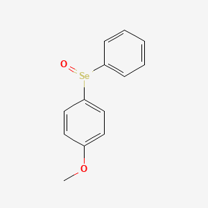 molecular formula C13H12O2Se B3044669 Benzene, 1-methoxy-4-(phenylseleninyl)- CAS No. 100330-19-6