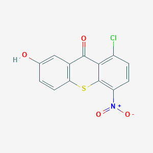 molecular formula C13H6ClNO4S B3044671 1-Chloro-7-hydroxy-4-nitro-9H-thioxanthen-9-one CAS No. 100332-33-0