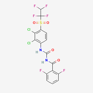 molecular formula C16H8Cl2F6N2O4S B3044676 N-((2,3-Dichloro-4-(1,1,2,2-tetrafluoroethylsulfonyl)phenyl)carbamoyl)-2,6-difluorobenzamide CAS No. 100341-30-8