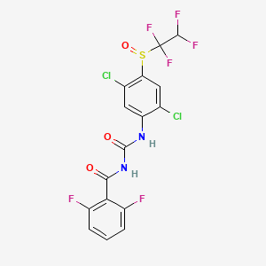 molecular formula C16H8Cl2F6N2O3S B3044678 N-((2,5-Dichloro-4-(1,1,2,2-tetrafluoroethylsulfinyl)phenyl)carbamoyl)-2,6-difluorobenzamide CAS No. 100341-45-5