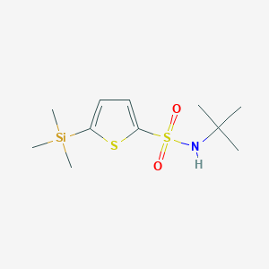 molecular formula C11H21NO2S2Si B3044687 N-tert-Butyl-5-(trimethylsilyl)thiophene-2-sulfonamide CAS No. 100342-31-2