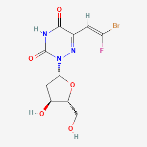 molecular formula C10H11BrFN3O5 B3044694 (E)-5-(2-Bromo-2-fluorovinyl)-6-aza-2'-deoxy-uridine CAS No. 100348-16-1