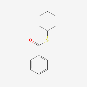 molecular formula C13H16OS B3044695 Benzenecarbothioic acid, S-cyclohexyl ester CAS No. 10035-90-2