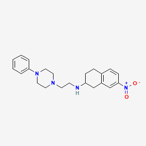 molecular formula C22H28N4O2 B3044697 1-Piperazineethanamine, 4-phenyl-N-(1,2,3,4-tetrahydro-7-nitro-2-naphthalenyl)- CAS No. 1003565-41-0