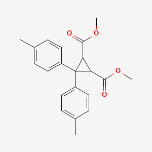 molecular formula C21H22O4 B3044704 Dimethyl 3,3-bis(4-methylphenyl)cyclopropane-1,2-dicarboxylate CAS No. 10036-85-8