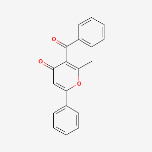 molecular formula C19H14O3 B3044711 3-Benzoyl-2-methyl-6-phenylpyran-4-one CAS No. 10037-16-8