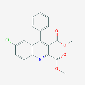 molecular formula C19H14ClNO4 B3044713 Dimethyl 6-chloro-4-phenylquinoline-2,3-dicarboxylate CAS No. 10037-28-2