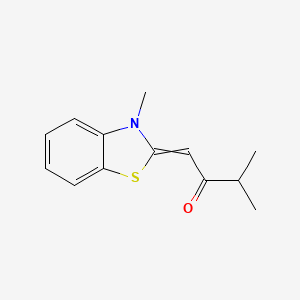 molecular formula C13H15NOS B3044719 2-Butanone, 3-methyl-1-(3-methyl-2(3H)-benzothiazolylidene)- CAS No. 100371-89-9