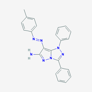 molecular formula C23H19N7 B304472 7-[(4-methylphenyl)diazenyl]-1,3-diphenyl-1H-pyrazolo[5,1-c][1,2,4]triazol-6-amine 