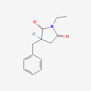 molecular formula C13H15NO2 B3044723 N-Ethyl-alpha-benzylsuccinimide CAS No. 100372-35-8