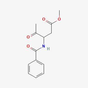 molecular formula C13H15NO4 B3044725 Methyl 3-benzamido-4-oxopentanoate CAS No. 100373-13-5