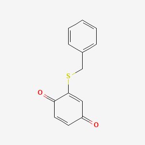 molecular formula C13H10O2S B3044726 2,5-Cyclohexadiene-1,4-dione, 2-[(phenylmethyl)thio]- CAS No. 100374-44-5