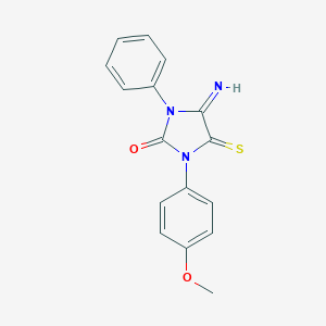 molecular formula C16H13N3O2S B304473 4-Imino-1-(4-methoxyphenyl)-3-phenyl-5-sulfanylideneimidazolidin-2-one CAS No. 252004-99-2